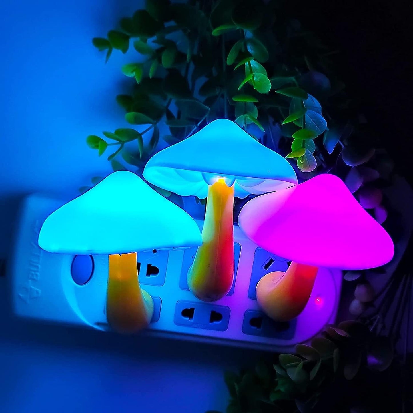 LED Sensor Mushroom Night Light Plug in Lamp